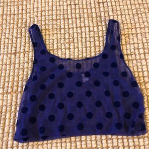 H&M purple spotty crop top